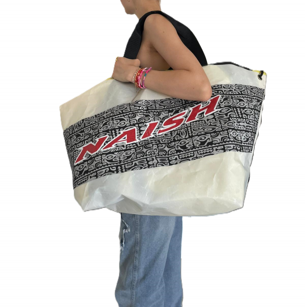 Grand Sac Plage Tissu Voile Recyclé – Image 4