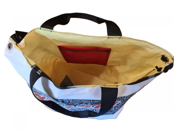Grand Sac Plage Tissu Voile Recyclé – Image 3