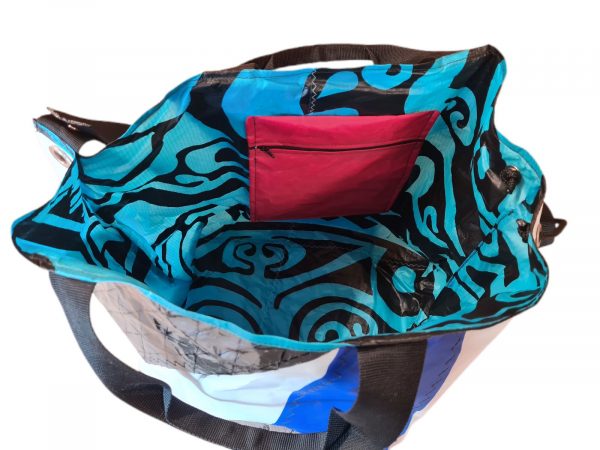 Grand Sac Plage Tissu Voile Recyclé – Image 3