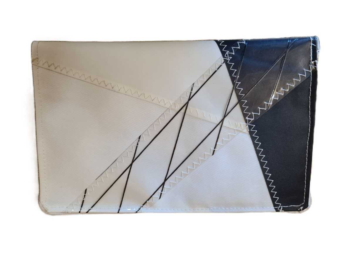Housse Tablette Tissu voile recyclé Blanc-Noir – Image 4
